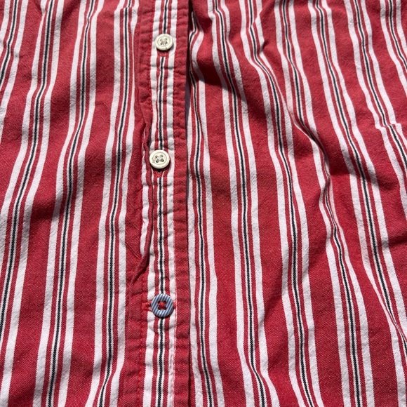 Women's Tommy Hilfiger Shirt Red Striped S Preppy 90s Normcore Yacht Collegiate - Picture 6 of 11